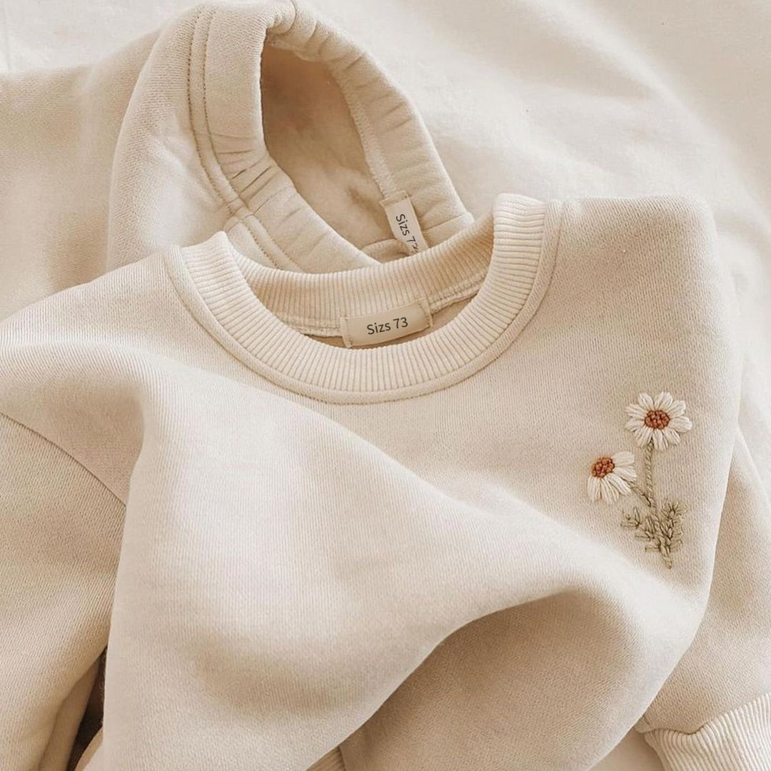 Flower Embroidered Sweatshirt