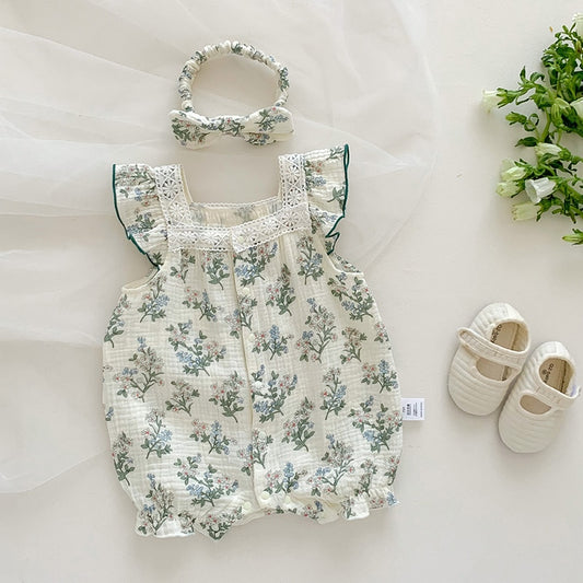 Fashionable Quality Rompers Toddler Floral Jumpsuit