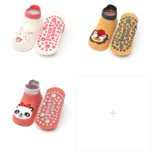 Toddlers Non-Skid Cotton Socks