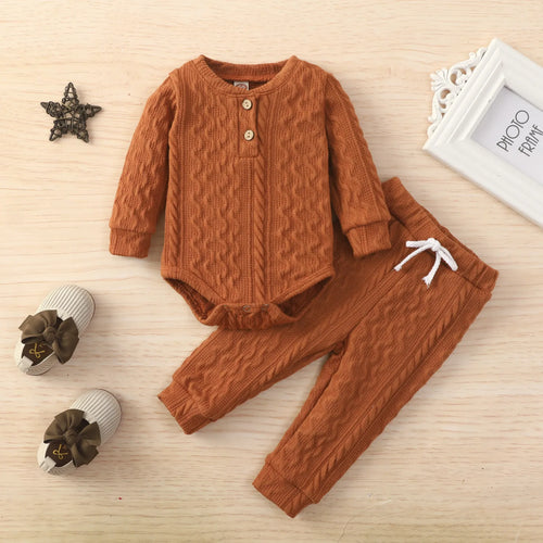 Cozy Knitted Jumpsuit & Pants Set