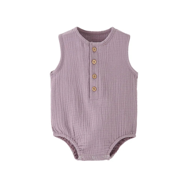 Gentle Touch Stylish Cotton Linen Bodysuit