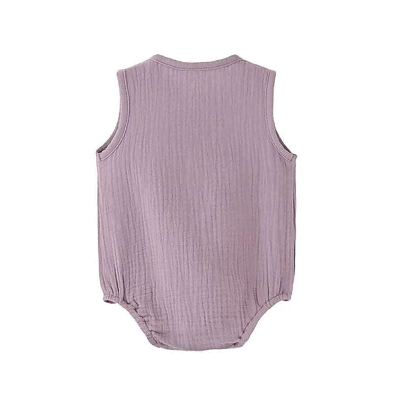 Gentle Touch Stylish Cotton Linen Bodysuit