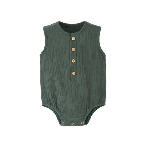 Gentle Touch Stylish Cotton Linen Bodysuit