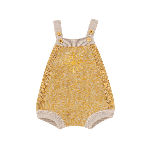 Sunbeams Adorable Sun Embroidery Romper