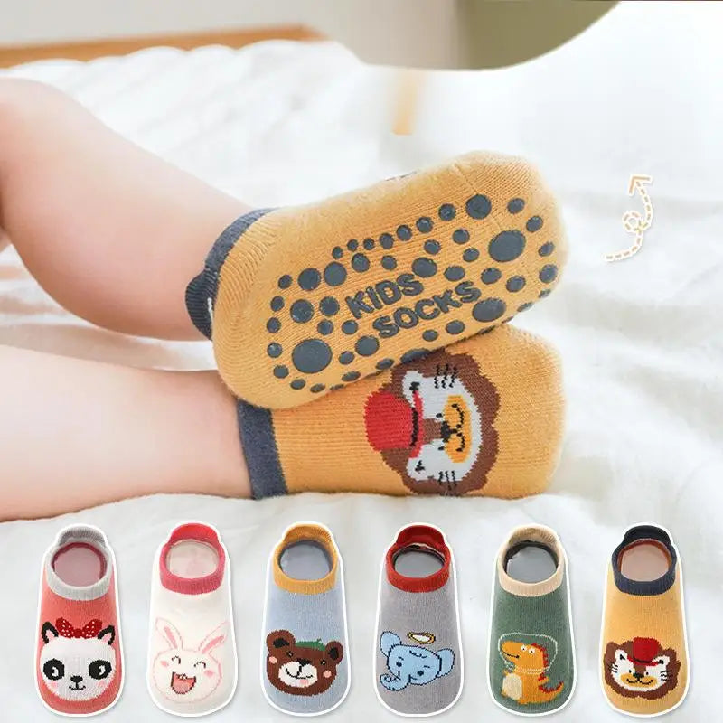 Toddlers Non-Skid Cotton Socks