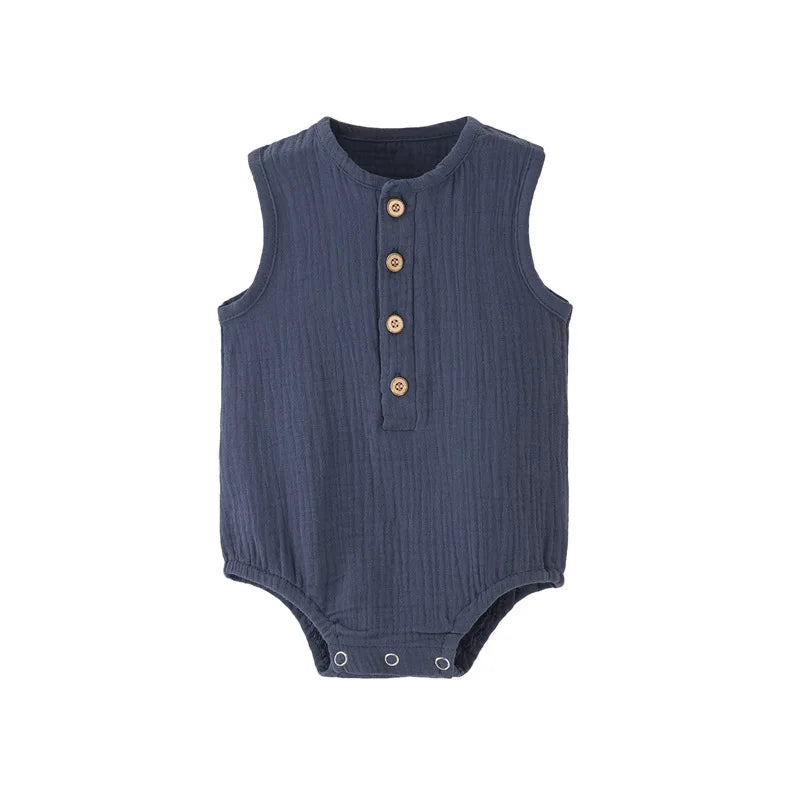 Gentle Touch Stylish Cotton Linen Bodysuit