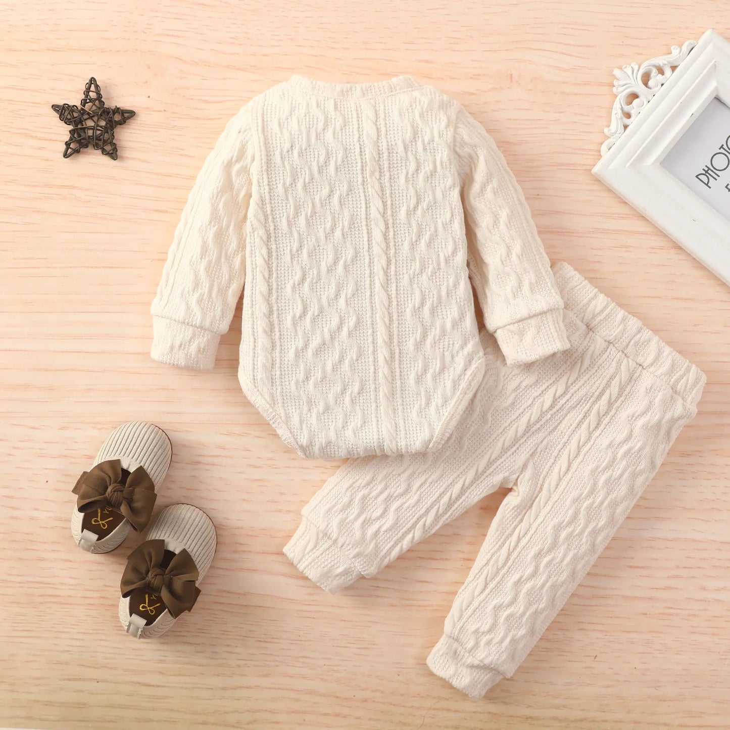 Cozy Knitted Jumpsuit & Pants Set