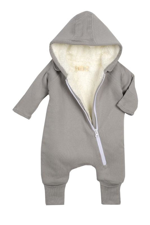 Tokyo Organic Cuddly Jumpsuit & Bib - Grey