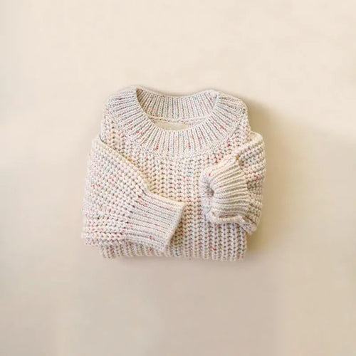 Lace Winter Cotton Knitted Kids Sweater