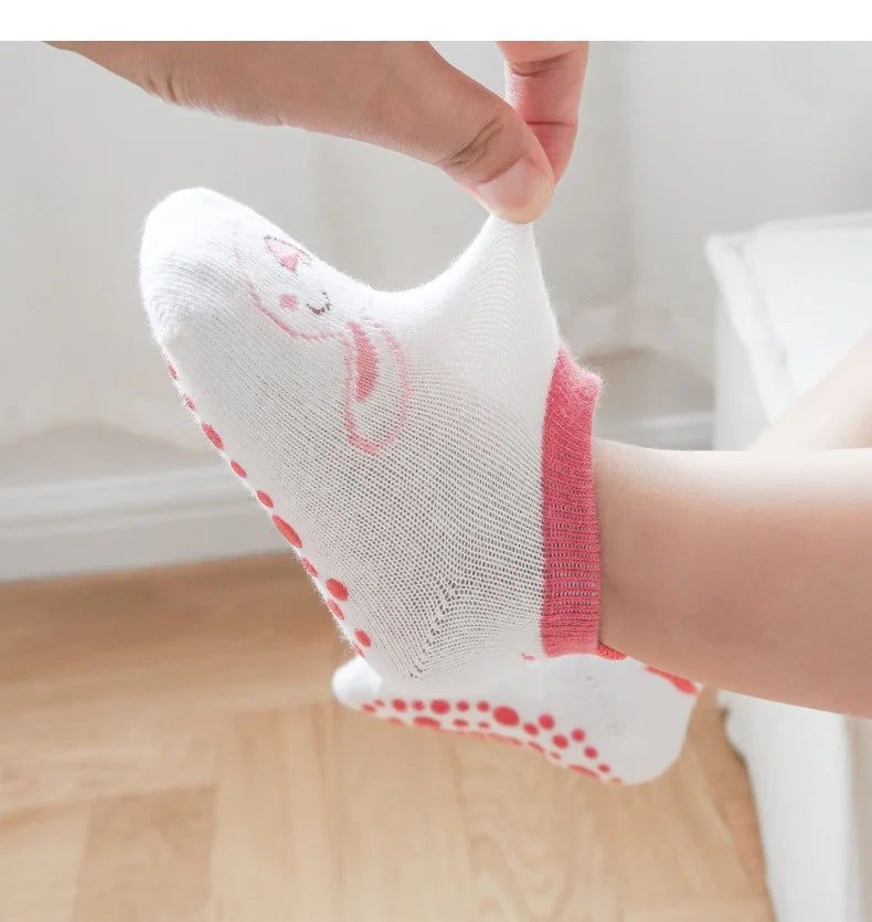 Toddlers Non-Skid Cotton Socks