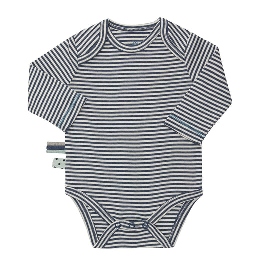 Organic Long Sleeve Baby Bodysuit, Striped